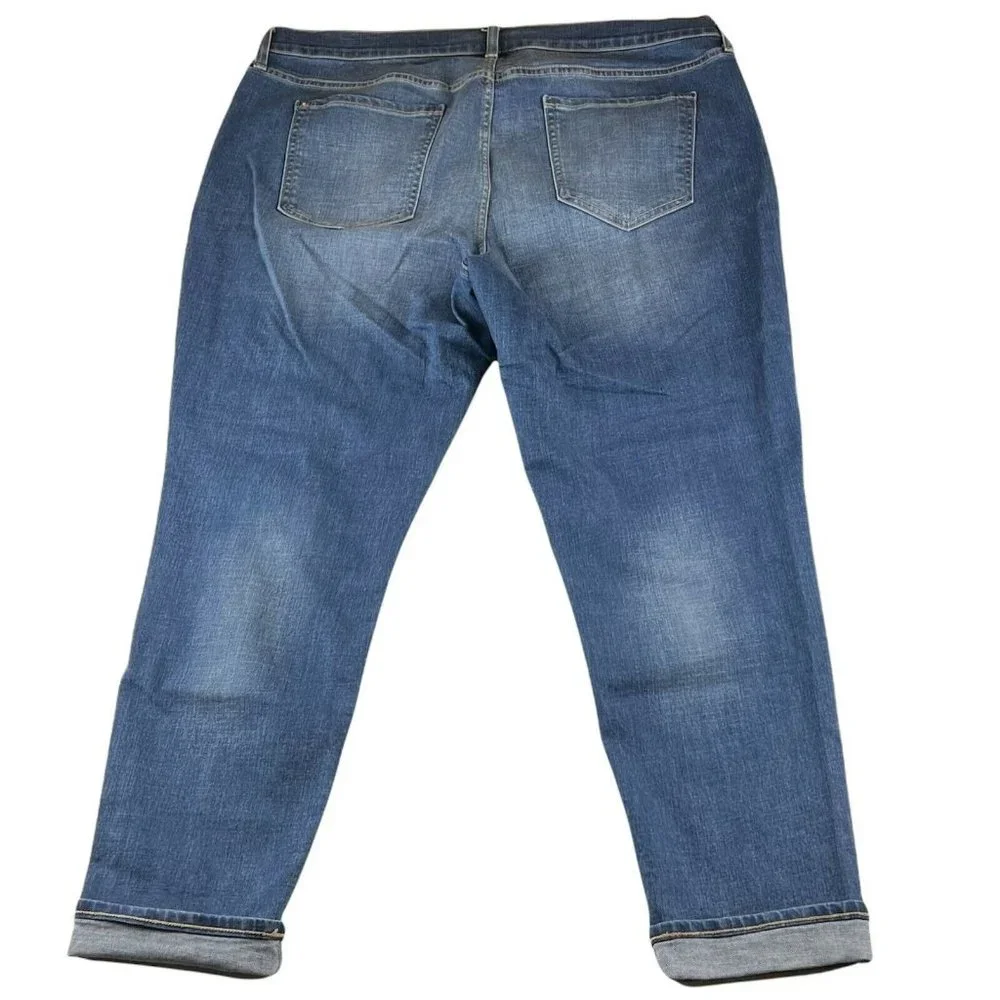 Old Navy Jeans Womens Size 16 Blue Boyfriend Skinny High Rise Pants - Picture 3 of 11